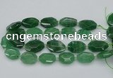 CNG5595 20*25mm - 25*35mm faceted freeform green strawberry quartz beads