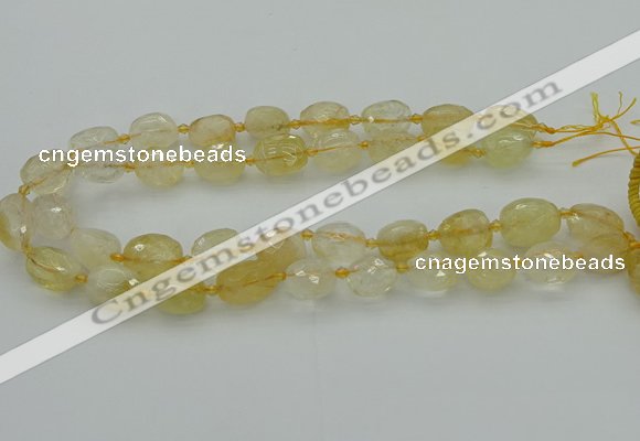 CNG5605 15.5 inches 10*14mm - 13*18mm faceted nuggets citrine beads