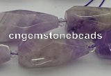 CNG5611 15*35mm - 18*45mm faceted teardrop lavender amethyst beads