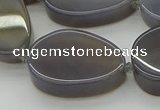 CNG5617 15.5 inches 22*30mm freeform grey agate gemstone beads