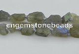 CNG5620 6*9mm - 10*16mm nuggets labradorite gemstone beads