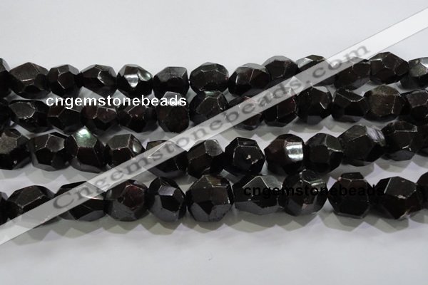 CNG563 15.5 inches 12*16mm faceted nuggets red garnet beads