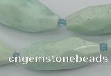 CNG5637 15.5 inches 15*35mm - 18*40mm faceted rice amazonite beads