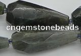 CNG5644 15.5 inches 15*35mm - 18*45mm faceted teardrop labradorite beads