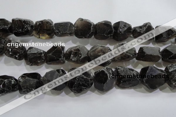 CNG565 15.5 inches 16*20mm faceted nuggets smoky quartz beads