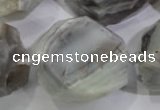 CNG566 28*30mm - 30*40mm faceted nuggets botswana agate beads