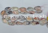 CNG5676 18*25mm - 30*35mm faceted freeform pink botswana agate beads