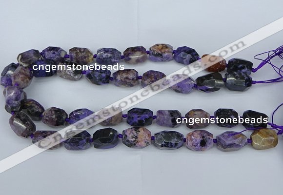 CNG5685 15.5 inche 12*16mm - 15*20mm faceted nuggets charoite beads