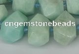 CNG5692 15.5 inches 12*16mm - 15*20mm faceted nuggets amazonite beads