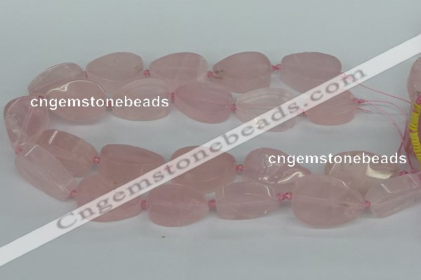 CNG5705 15.5 inches 22*30mm - 28*35mm freeform rose quartz beads