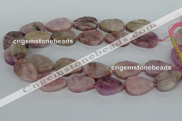 CNG5706 15.5 inches 22*30mm - 28*35mm freeform kunzite beads