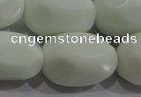 CNG571 15.5 inches 18*25mm nuggets white porcelain beads