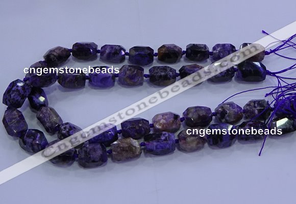 CNG5710 15.5 inches 12*16mm - 13*18mm faceted nuggets charoite beads