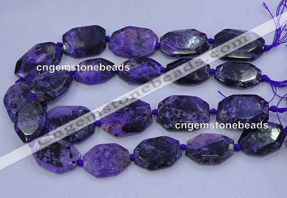 CNG5715 15.5 inches 25*35mm - 30*40mm faceted freeform charoite beads