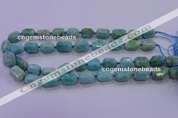 CNG5729 12*16mm - 13*18mm faceted nuggets amazonite beads