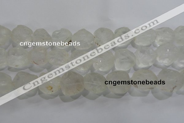 CNG573 15.5 inches 16*18mm nuggets white crystal beads