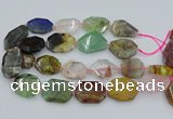 CNG5742 20*30mm - 35*45mm faceted freeform mixed gemstone beads