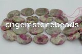 CNG5744 15.5 inches 25*35mm - 30*40mm freeform pink tourmaline beads