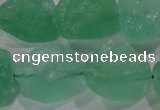 CNG575 15.5 inches 16*18mm nuggets green fluorite gemstone beads