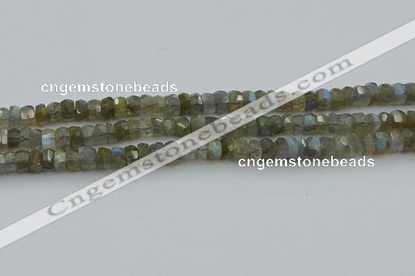 CNG5751 15.5 inches 5*7mm faceted nuggets labradorite beads