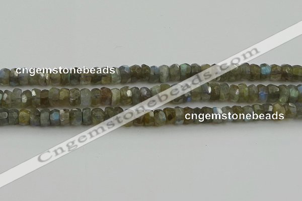 CNG5752 15.5 inches 6*9mm faceted nuggets labradorite beads