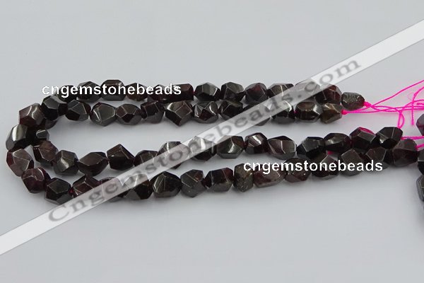 CNG5755 15.5 inches 10*14mm - 12*16mm faceted nuggets garnet beads