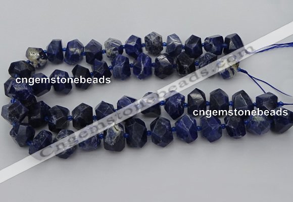 CNG5763 15.5 inches 12*16mm - 15*20mm faceted nuggets sodalite beads