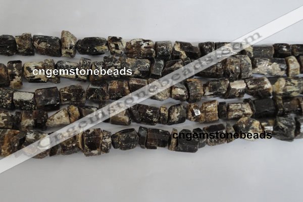 CNG577 5*10mm – 11*15mm nuggets black tourmaline gemstone beads