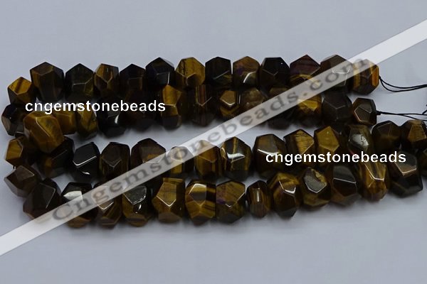 CNG5771 12*16mm - 13*18mm faceted nuggets yellow tiger eye beads