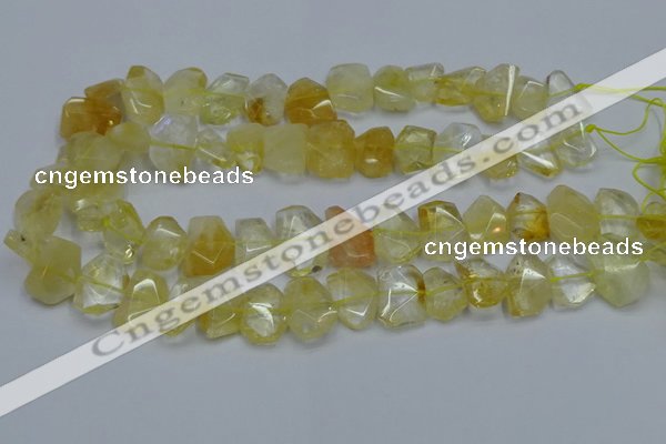 CNG5772 15.5 inches 12*16mm - 15*20mm faceted freeform citrine beads