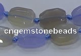 CNG5776 10*14mm - 12*16mm faceted freeform blue lace agate beads