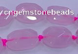 CNG5785 10*14mm - 12*16mm faceted freeform rose quartz beads