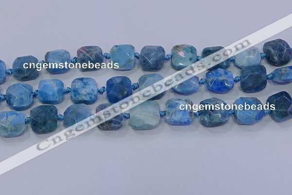 CNG5786 15.5 inches 10*12mm - 10*14mm faceted freeform apatite beads