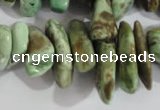 CNG579 15.5 inches 8*20mm nuggets african turquoise chips beads