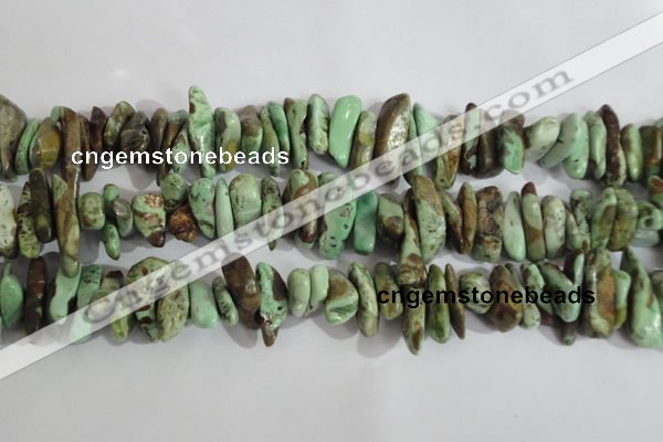 CNG579 15.5 inches 8*20mm nuggets african turquoise chips beads