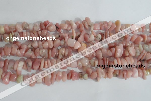 CNG580 15.5 inches 4*10mm nuggets pink opal gemstone chips beads
