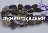 CNG5805 18*25mm - 28*40mm freeform druzy amethyst beads