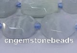 CNG5809 15.5 inches 10*14mm - 12*16mm faceted freeform aquamarine beads