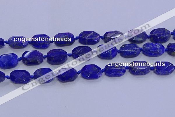 CNG5817 15.5 inches 10*14mm - 12*16mm faceted freeform lapis lazuli beads