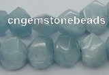 CNG5830 15.5 inches 12*16mm - 13*18mm faceted nuggets aquamarine beads