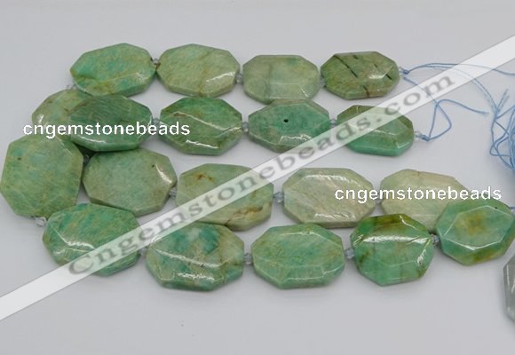 CNG5839 15.5 inches 20*30mm - 35*45mm faceted freeform amazonite beads