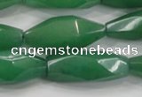 CNG584 15.5 inches 14*33mm faceted nuggets green aventurine beads