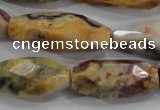 CNG585 15.5 inches 14*33mm faceted nuggets crazy lace agate beads