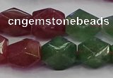 CNG5851 14*15mm faceted nuggets mixed strawberry quartz beads