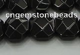 CNG5864 15.5 inches 8*12mm - 12*16mm faceted freeform black agate beads