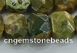 CNG5876 15.5 inches 8*12mm - 12*16mm faceted freeform rhyolite beads