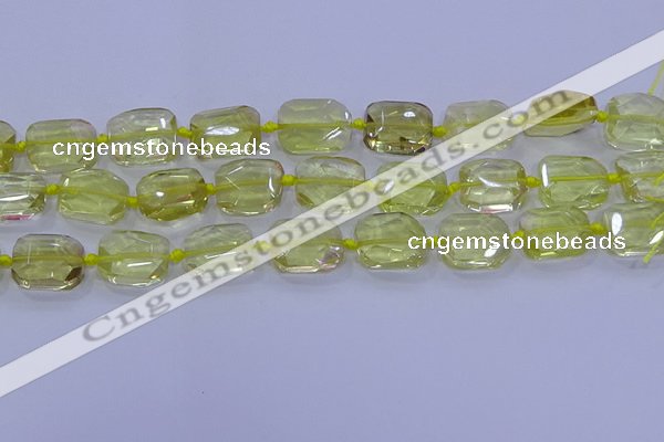 CNG5881 15.5 inches 10*14mm - 12*16mm faceted freeform lemon quartz beads