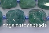 CNG5889 15.5 inches 10*12mm - 10*14mm faceted freeform amazonite beads