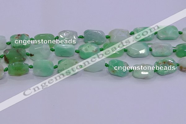 CNG5898 10*14mm - 12*16mm faceted freeform Australia chrysoprase beads