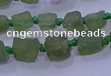 CNG5909 15.5 inches 4*6mm - 6*10mm nuggets rough green apatite beads